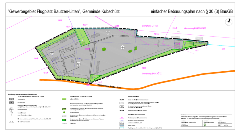 Einfacher Bebauungsplan „Flugplatz Bautzen-Litten“
